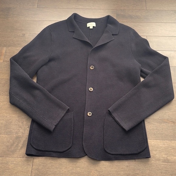 Club Monaco Other - CLUB MONACO Men’s Navy Blue Cardigan Sweater Blazer Workwear Leisure Jacket